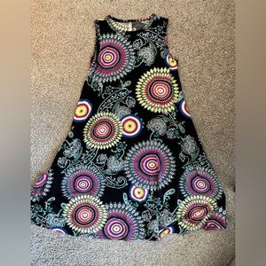 Honey and Lace black floral print shift dress